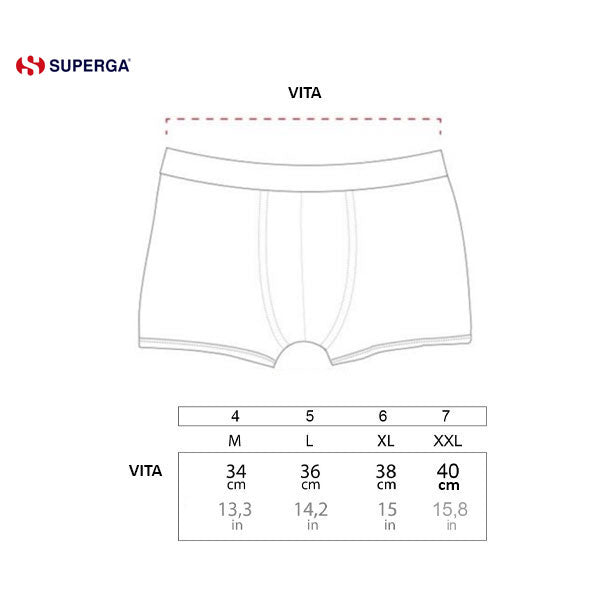 SUPERGA, 6 Paia di Boxer Uomo in Cotone Elasticizzato Art. 457