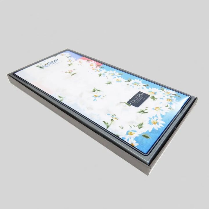 COLOMBO Fazzoletti donna fondo bianco stampati con fantasia di margherite